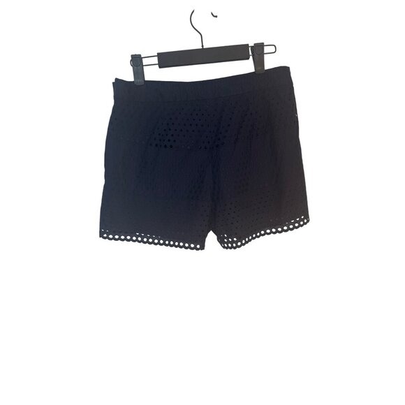 J. Crew Size 4 Navy Blue Eyelet Cotton Shorts - Picture 6 of 11